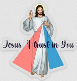 706249092157 Jesus I Trust In You Divine Mercy Vinyl Waterproof Sticker