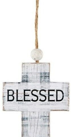 195002087477 Blessed Plaid With Jute Hanger
