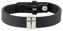 195002316522 Cross Of Nails Leather Cuff (Bracelet/Wristband)
