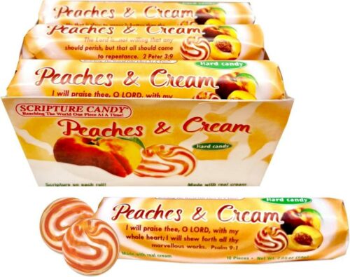 641520044947 Peaches And Cream Hard Candy Roll 9 Count