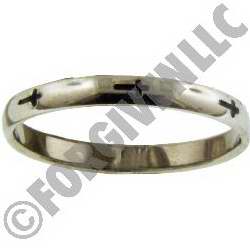 651263024649 Crosses Thin Band (Size 8 Ring)