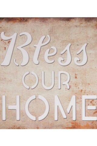 656200299685 Bless Our Home Silhouette Sign (Plaque)