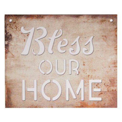 656200299685 Bless Our Home Silhouette Sign (Plaque)