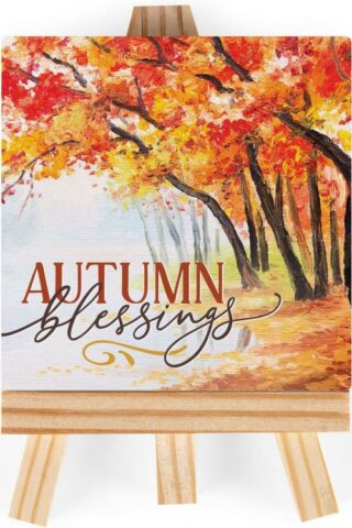 656200684931 Autumn Blessings Mini Art Easel