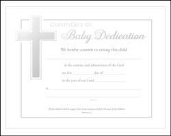 730817354354 Baby Dedication Certificate Pack Of 6