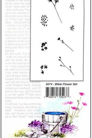 750810795237 AI Bible Journaling Bible Flowers Watercolor Stamp Set