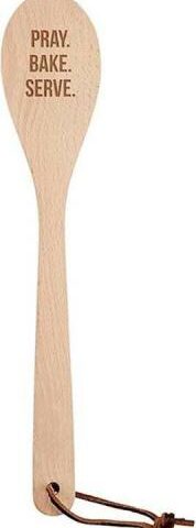 195002030558 Pray Bake Serve Wooden Spoon With Cover
