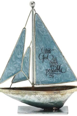 603799516426 With God All Things Mini Sailboat