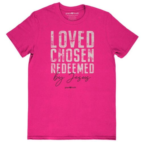 612978606056 Grace And Truth Loved Chosen Redeemed (Large T-Shirt)