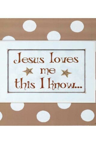 603799314619 Jesus Loves Me Plock Plus (Plaque)