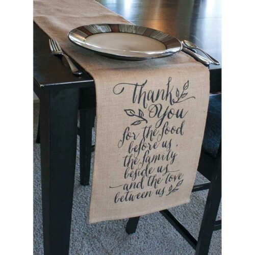 608200022930 Thank You For The Food Jute Table Runnner