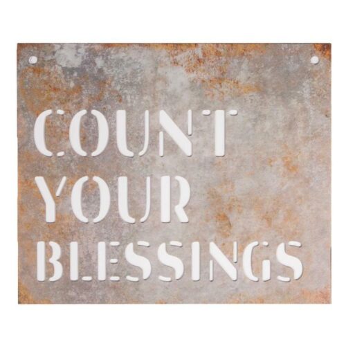 656200299692 Count Your Blessings Silhouette Sign (Plaque)