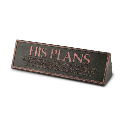 667665115854 His Plans Desktop Reminder Plaque