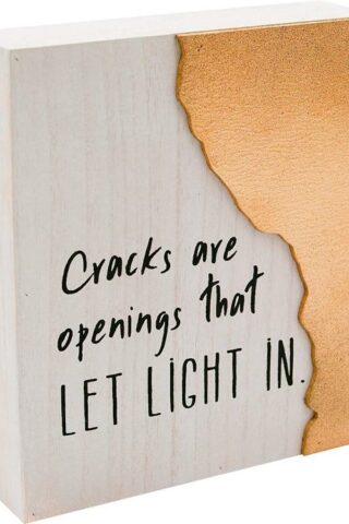 767722500545 Wabi Sabi Cracks Let In Light (Plaque)