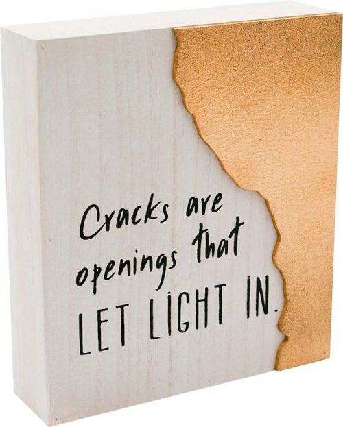 767722500545 Wabi Sabi Cracks Let In Light (Plaque)