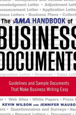 9780814417690 AMA Handbook Of Business Documents