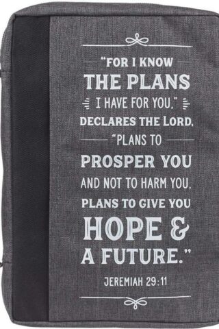 1220000135178 Bible Cover Value Gray I Know the Plans