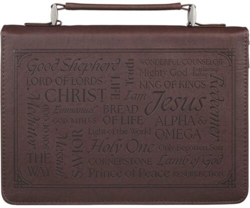 1220000327832 Classic Premium Vegan Leather Inspirational Bible Cover for Men & Women: Names o