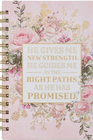 9781642726336 Journal w/Scripture He Gives Me New Strength Psalm 23:3 Bible Verse