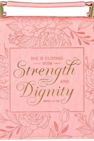 1220000322707 Premium Vegan Leather Fashion Floral Bible Cover for Women: Strength & Dignity -