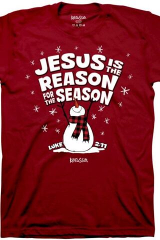 612978655917 Kerusso Jesus Is The Reason Snowman (Large T-Shirt)