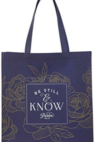 1220000327245 Inspirational Reusable Shopping Tote Bag for Women: Be Still & Know Uplifting Bi