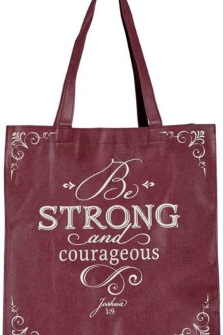 1220000137097 Reusable Fashion Shopping Tote Bag for Women: Be Strong and Courageous - Joshua