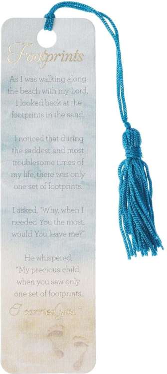 1220000134591 Footprints Bookmark with Tassel