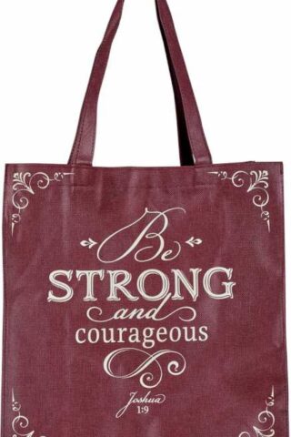 1220000137097 Reusable Fashion Shopping Tote Bag for Women: Be Strong and Courageous - Joshua