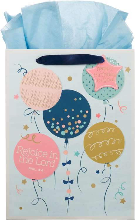 1220000323537 Large Portrait Happy Birthday Scripture Gift Bag