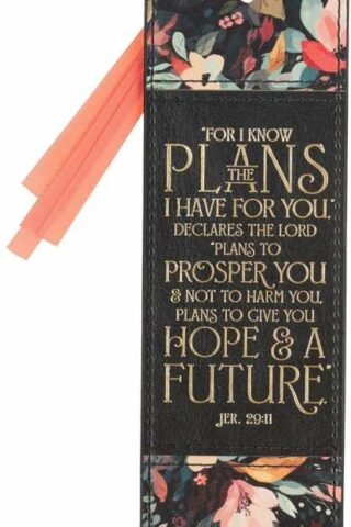 1220000326033 Premium Inspirational Scripture Vegan Leather Women's Bookmark: I Know the Plans