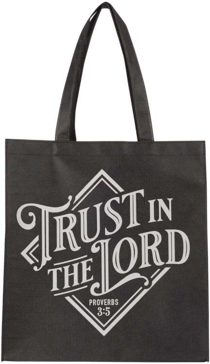 1220000326088 Large Reusable Shopping Tote Bag for Men & Women: Trust in the Lord Inspirationa