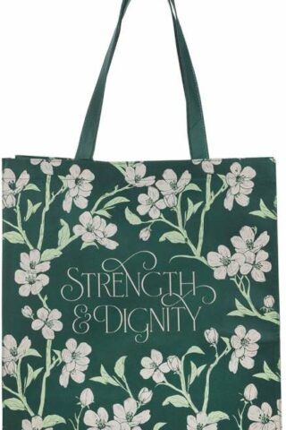 1220000327238 Reusable Inspirational Shopping Tote Bag for Women: Strength & Dignity Encouragi