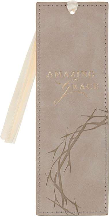 1220000720169 Premium Vegan Leather Inspirational Scripture Bookmark for Women: Amazing Grace