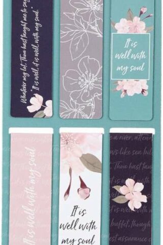 843310101100 It Is Well With My Soul Inspirational Magnetic Bookmarks with Inspirational Desi