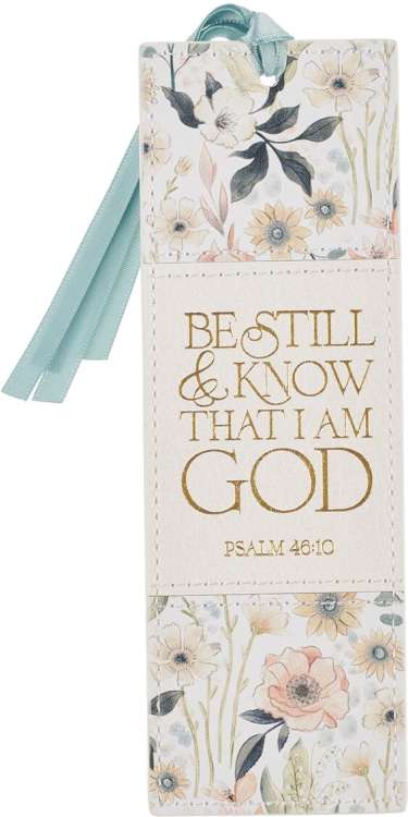 1220000326026 Premium Inspirational Vegan Leather Scripture Bookmark for Women: Be Still & Kno